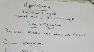 HYPOCALCEMIA sign and symptoms 😇🥰 [upl. by Ettevol]