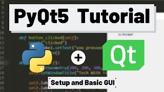 PyQt5 Tutorial  Setup and a Basic GUI Application [upl. by Farman]