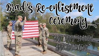 BRADS REENLISTMENT CEREMONY 2019  duty station announcement [upl. by Teerprah]