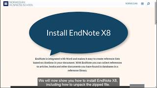 Install EndNote X8 [upl. by Afatsum939]