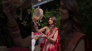 Shilpa Shetty celebration karva chauth chand chupa badal me shilpashetty rajkundra celebration [upl. by Osner913]