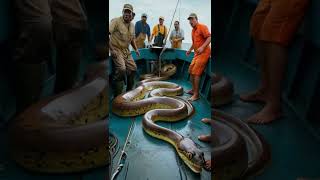 A Giant Sea Snake Astonishes Fishermen [upl. by Einnalem]