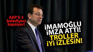 Ekrem İmamoğlu AKPli belediyelerden geçecek tramvay hattının startını verdi [upl. by Halet]