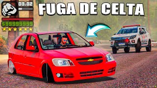 FUGA COM O CELTA PREGADO DEU RUIM  GTA V MODS [upl. by Rock]