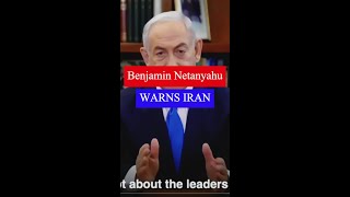 Benjamin Netanyahus Strong WARNING ☠︎︎ to IRAN shorts israeliranconflict netanyahu [upl. by Nailuj]