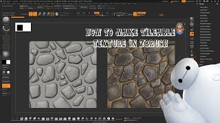 how to make seamless texture in Zbrush [upl. by Ahsenev]