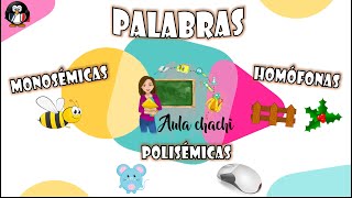 Palabras Monosémicas Polisémicas y Homófonas  Aula chachi  Vídeos educativos para niños [upl. by Katrina482]