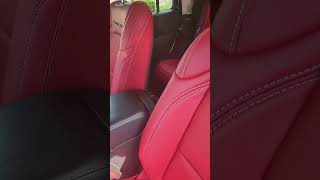 Katzkin Custom Red Leather Seats in a 2019 Jeep Rubicon jeeprubicon [upl. by Claire]