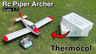 How To Make Rc Plane Using Thermocol  Piper Archer  rcplane [upl. by Leboff]