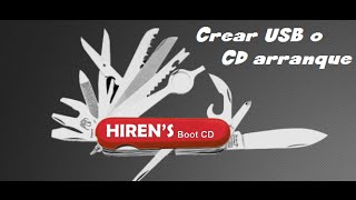 Crear USB o CD Booteable Hiren´s Boot 152 [upl. by Adyol263]