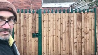 How to hide a metal fence with wood cladding hiding metal fence [upl. by Haliled]