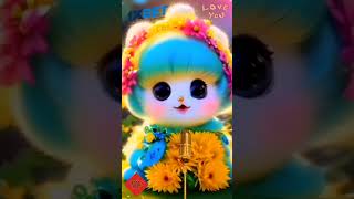 Hasbi rabbi jallallah mafi qalbi gairullah ✨ 😺 Cute cat naat ❤️ [upl. by Lleda]