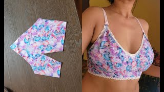 34 And 36 Size Cotton Full coverage Bra Cutting and Stitching [upl. by Ydissahc]