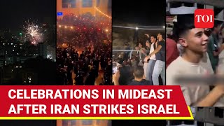 Palestinians Iraqis Dance To Celebrate Israel Attack Celebrations In Gaza Lebanon Jordan Iran [upl. by Nereids193]