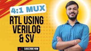 Verilog code for 41 MUX41 Multiplexer Functionality amp RTL Design in Verilog amp SystemVerilogharis [upl. by Odarnoc]