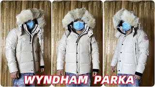 Canada Goose Wyndham Parka White Try On Review from Supkicks [upl. by Euqinorev]