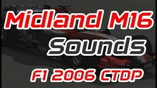 F1 2006 CTDP New Midland MF1 sound  Onboard Albers [upl. by Annuhsal908]