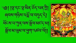 སྒྲོལ་མ་ཉེར་ཅིག་གི་བསྟོད་པ། Tara 21 prayer Dolma prayer [upl. by Rainer]