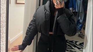 KHY by Kylie Jenner DROP 002  Cropped Puffer Black [upl. by Nodearb536]