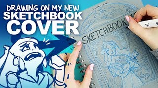 MISTAKES WERE MADE  BlueToned Sketchbook Cover Art  Alphonse Mucha Inspired  Walkthrough [upl. by Annalise167]