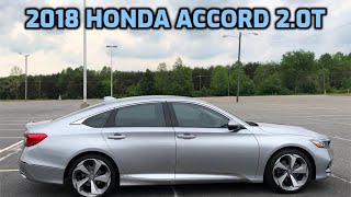 2018 Silver Honda Accord 20T Touring personal impressions [upl. by Nnylhsa258]