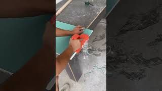 gypsum board ceiling cracking viralvideo woodworking decoration tools shorts [upl. by Teuton]