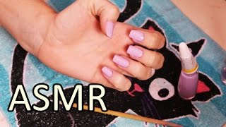 ASMR ManicureFazendo minhas unhas Vídeo relaxante fala suave lixa tapping scratching [upl. by Constantin]