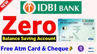 IDBI Bank Zero Balance Account Opening Online  How to Open Online Saving Account In IDBI Bank [upl. by Frierson]