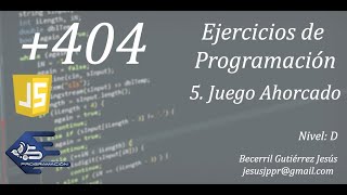 404 Ejercicios de Programación 5 Juego Ahorcado Javascript [upl. by Onavlis]