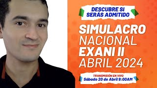 Aplicación Simulacro Nacional EXANI  II Abril 2024 [upl. by Bland]