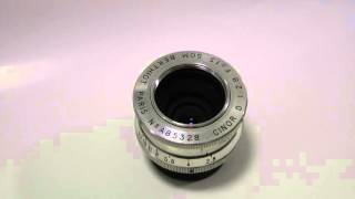 Som Berthiot Paris Cinor D f28 15mm C Mount Lens 00199 [upl. by Komarek872]