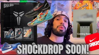 NIKE SB SNKRS APP SHOCKDROP THIS WEEK amp MAMBA DAY SPECIAL STOCK NUMBERS FOR ALL THREE KOBE RELEASES [upl. by Kisor]