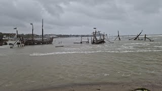 Baltic Sea Germany Travemünde  storm surge October 20 2023 [upl. by Kayle950]