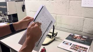 PB32CAL Calendar Binding  How To Close Wire Bound Documents With Calendar Hanger [upl. by Nefen731]