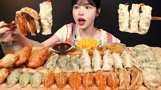 SUB만두파티🥟 튀김만두 쫀득김치만두 왕만두 새우만두까지 순삭 리얼사운드 Mandu Dumpling Mukbang Asmr [upl. by Ettevy105]