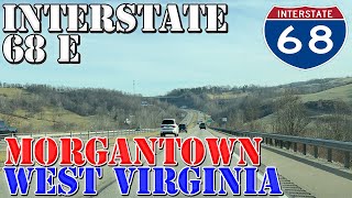 I68 East  Morgantown  West Virginia  4K Highway Drive [upl. by Riba]