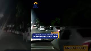 Desde la 930pm de ayer los bachilleres para formalizar su inscripción en la Universidad de Oriente [upl. by Kcire7]