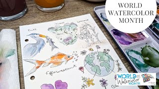 World Watercolor Month Illustrations  Tour [upl. by Alaric]