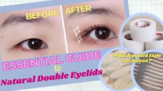 Ultimate Guide to Natural Double Eyelids👀 Eyelid Sticker Types and Howto Tutorial for Beginners [upl. by Luanne267]