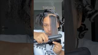 STRAIGHTENING MY NATURAL HAIR curlytostraight [upl. by Anicart]