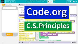 Codeorg Lesson 91 Project Make a Library  Tutorial with Answers  Unit 7 CS Principles 92 2020 [upl. by Lleder]