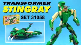 Tutorial LEGO CREATOR 31058 alternate design Transformer Stingray [upl. by Amathist]