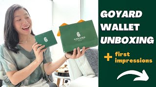 GOYARD MINI WALLET UNBOXING  Matignon mini first impressions faure le page comparison [upl. by Eki]