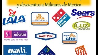 TIENDAS QUE OFRECEN DESCUENTO A SOLDADOS DE MEXICO [upl. by Sharia]