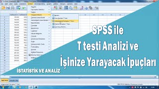 Spss ile T testi Bağımsız Örneklemler için ve hipotez analizleri [upl. by Selden]