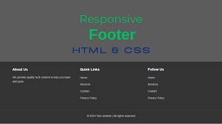 Awesome Footer Design using Html amp CSS  Html amp CSS Projects [upl. by Georgiana669]