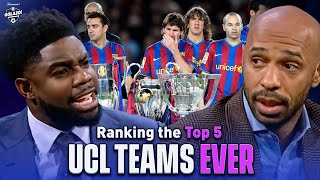 Thierry Henry Jamie Carragher amp Micah Richards Rank the Top5 UCL Teams Ever  CBS Sports Golazo [upl. by Deni]