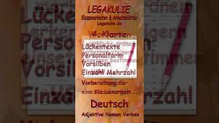 Deutsch 4Klasse Adjektive Nomen Verben Interaktive Arbeitsblätter PDF Legakulie shorts [upl. by Chemaram904]