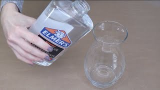 She pours Elmers glue into a 1 vase for a breathtaking idea [upl. by Lenoil654]