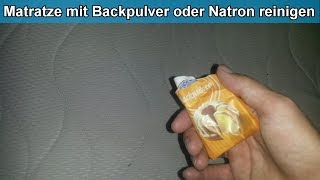 Matratze mit Natron oder Backpulver reinigen  Bett Matratze mit Hausmittel sauber machen [upl. by Broddy]